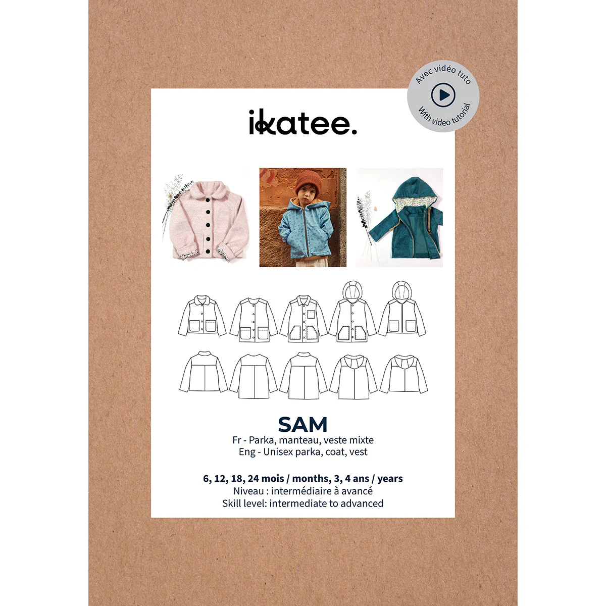 Pochette patron Ikatee SAM 6M-4A