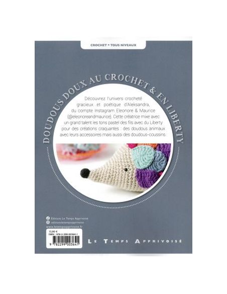 Livre CROCHET: Doudous doux au crochet & en Liberty - Eleonore & Maurice