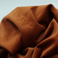 Velours ras coton organique coloris roux cuivre