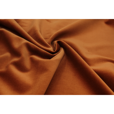 Velours ras coton organique coloris roux cuivre Velours ras coton organique coloris roux cuivre