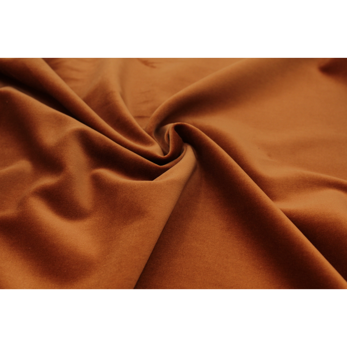 Velours ras coton organique coloris roux cuivre Velours ras coton organique coloris roux cuivre