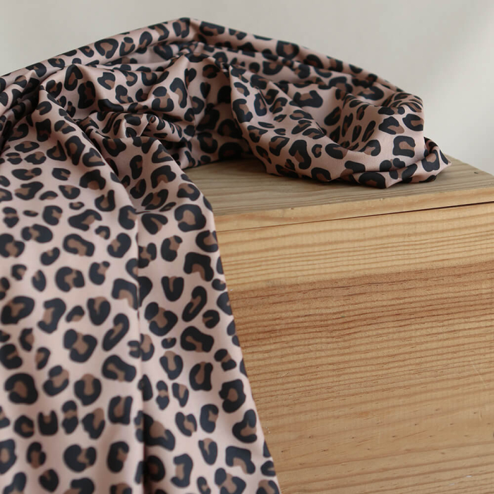 Lea - Tissu Lycra (maillot de bain) UPF50 exclusif graou fond nude