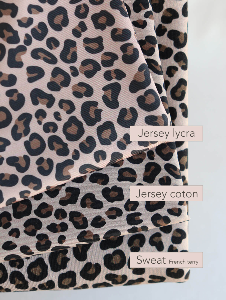 Lea - Tissu Lycra (maillot de bain) UPF50 exclusif graou fond nude