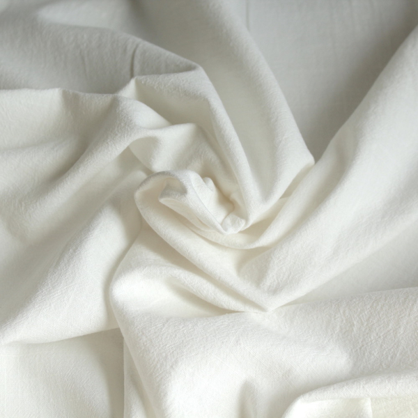 Coton lavé bio coloris blanc cassé