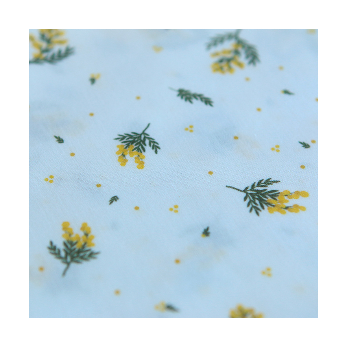 Mimosa - Batiste de coton douce à imprimé exclusif mimosa allégé