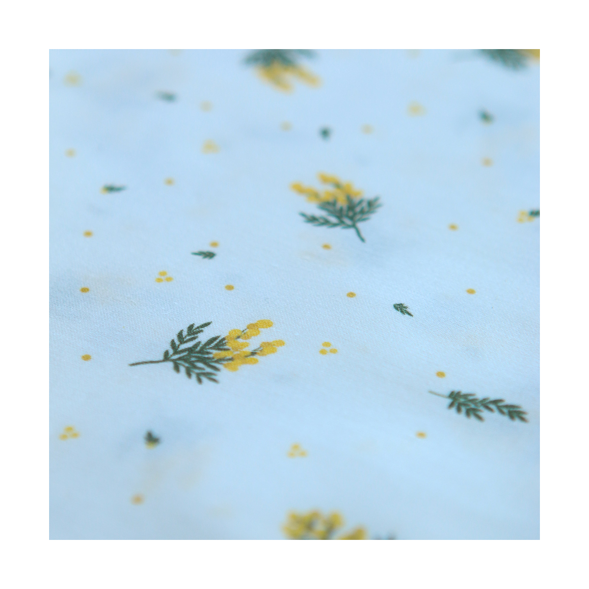 Mimosa - Batiste de coton douce à imprimé exclusif mimosa allégé