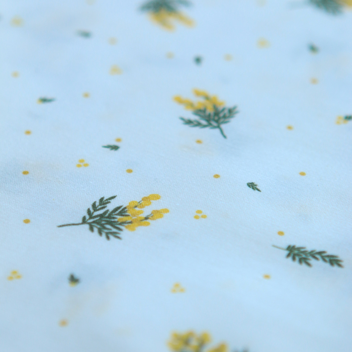 Mimosa - Batiste de coton douce à imprimé exclusif mimosa allégé