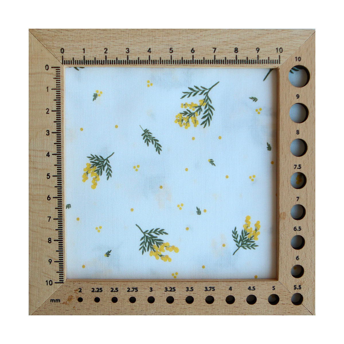 Mimosa - Batiste de coton douce à imprimé exclusif mimosa allégé