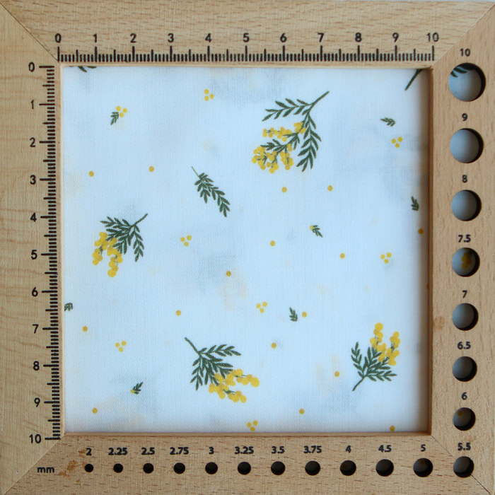 Mimosa - Batiste de coton douce à imprimé exclusif mimosa allégé