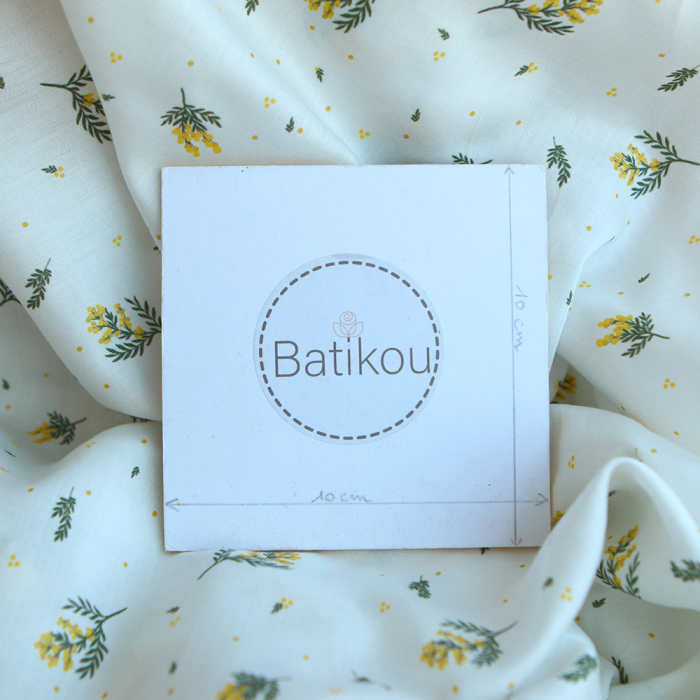 Mimosa - Batiste de coton douce à imprimé exclusif mimosa allégé