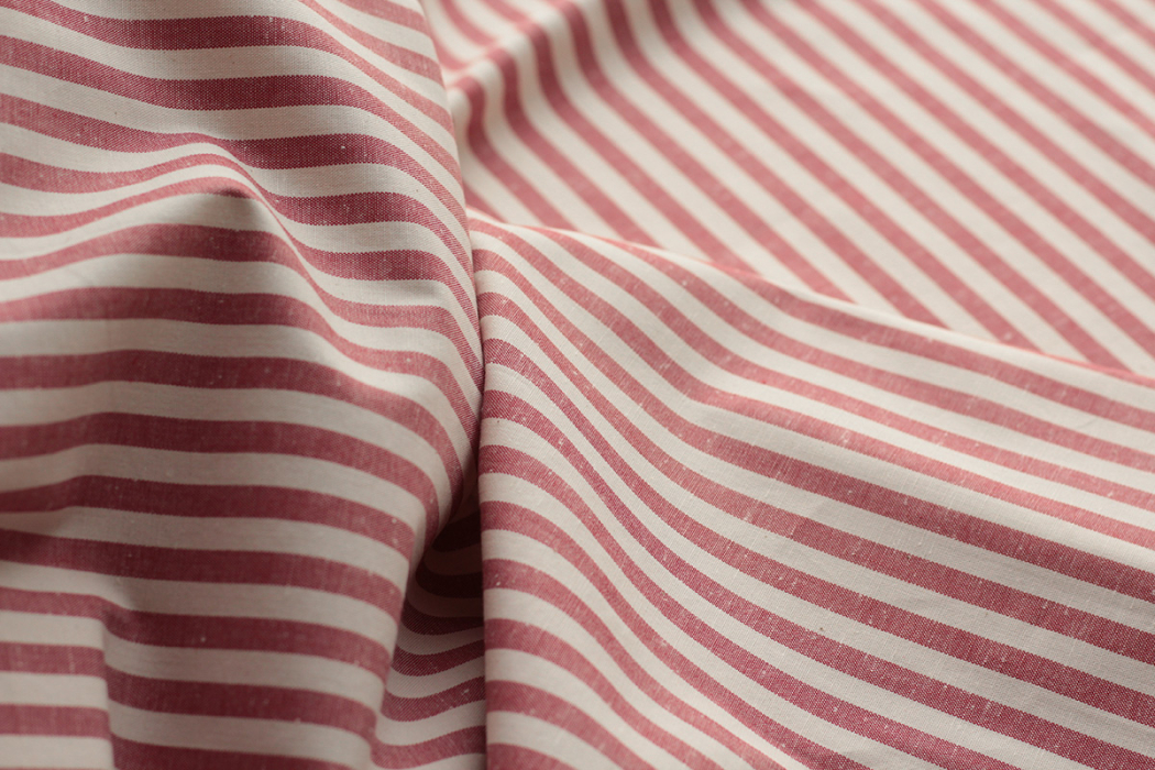 copy of Coton chiné aspect brut rayures moyennes 7mm coloris bleu marine / écru