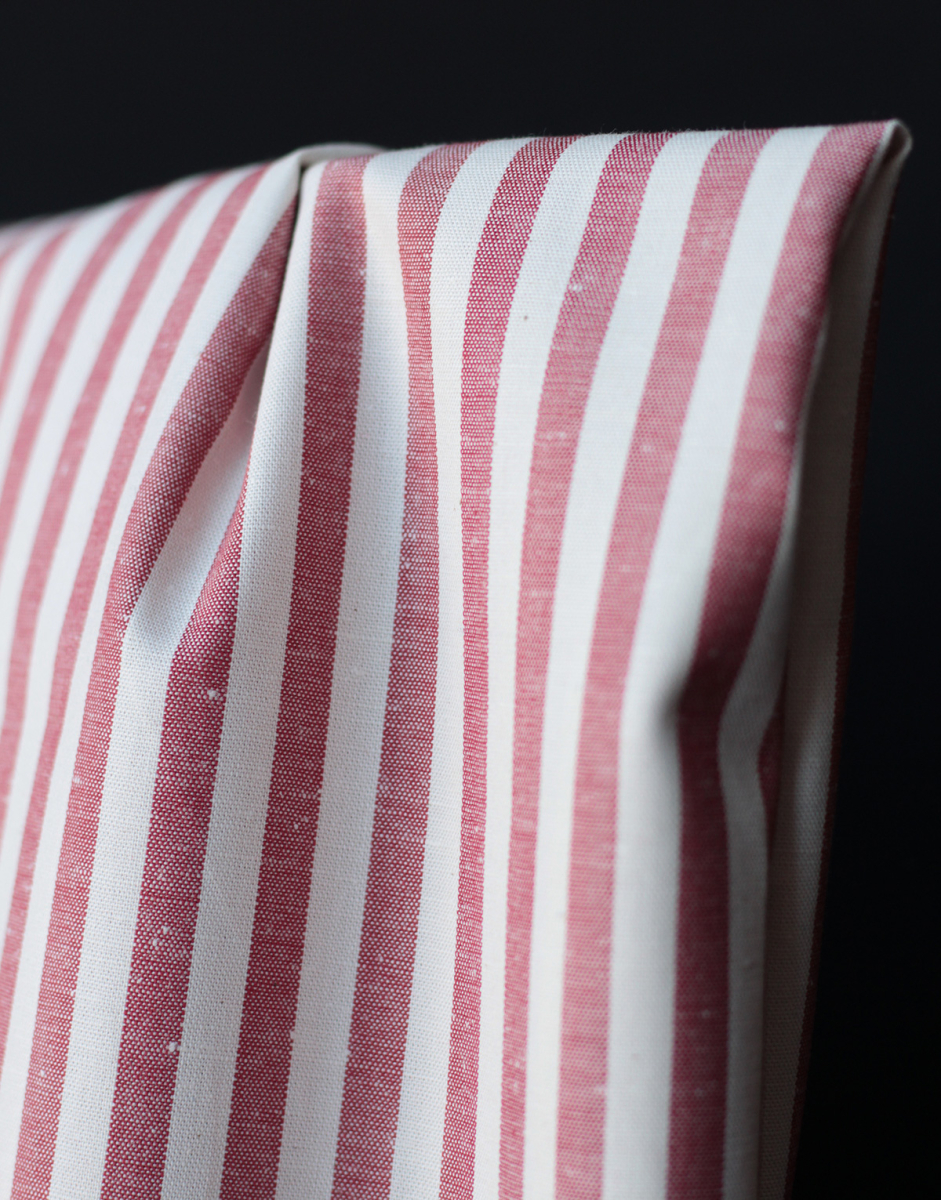 copy of Coton chiné aspect brut rayures moyennes 7mm coloris bleu marine / écru