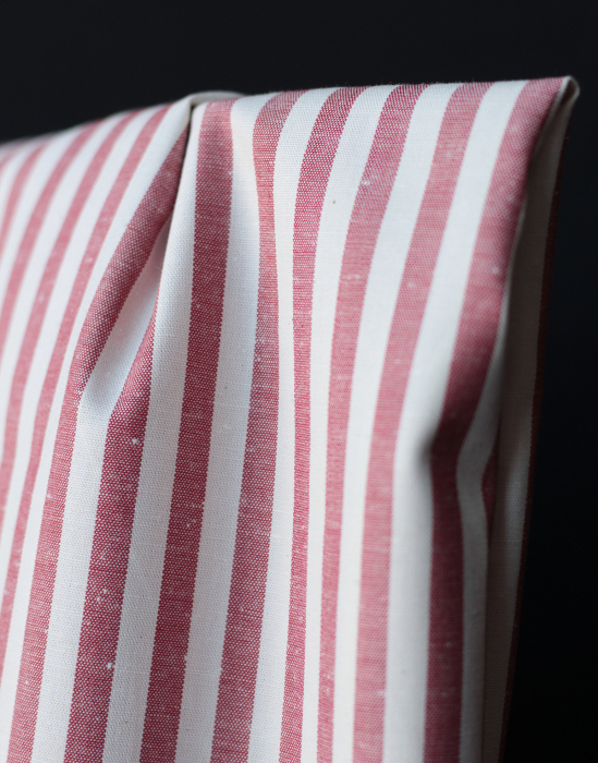 copy of Coton chiné aspect brut rayures moyennes 7mm coloris bleu marine / écru