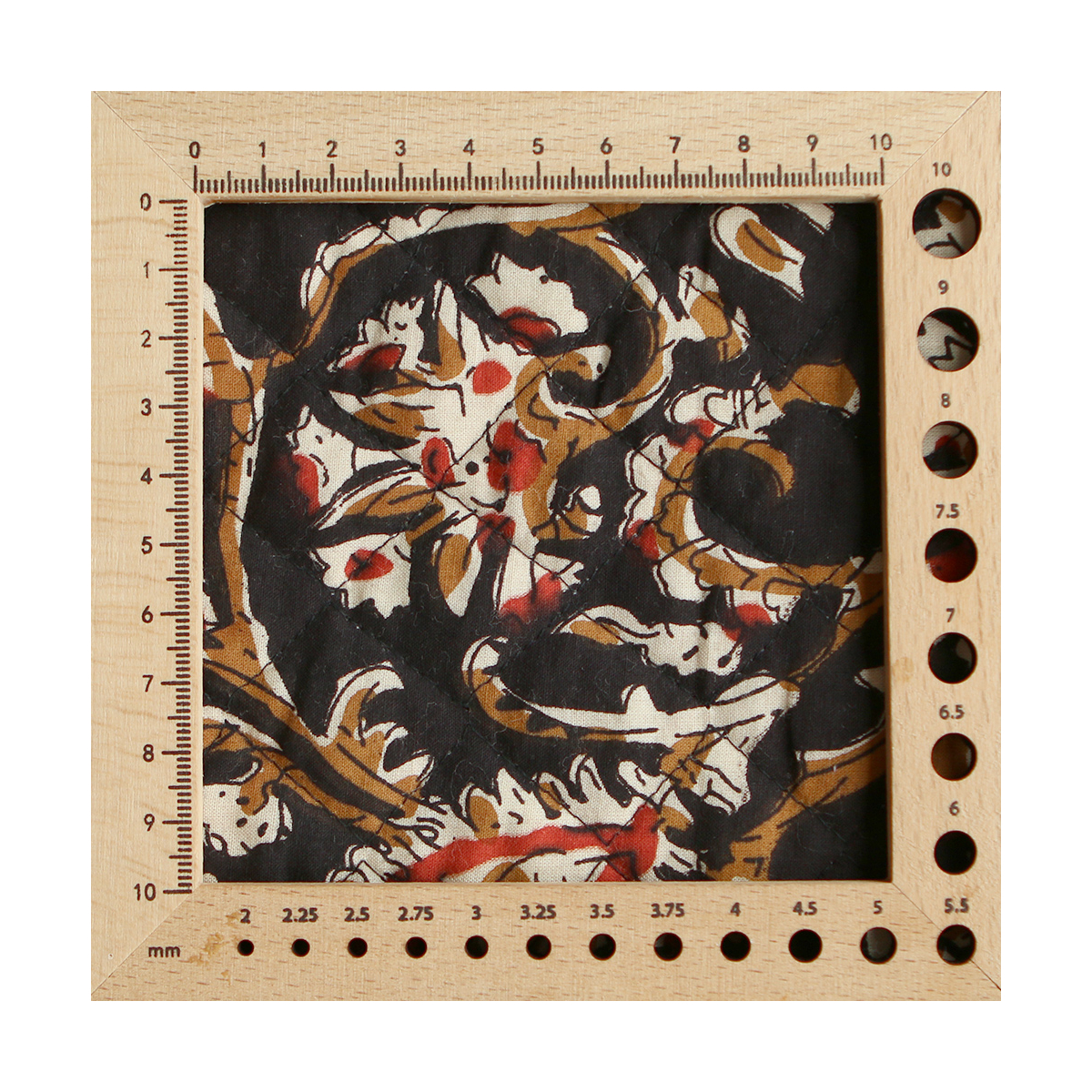 copy of Rani & Pallavi - Tissu indien matelassé double face coton hand block teal largeur 100cm