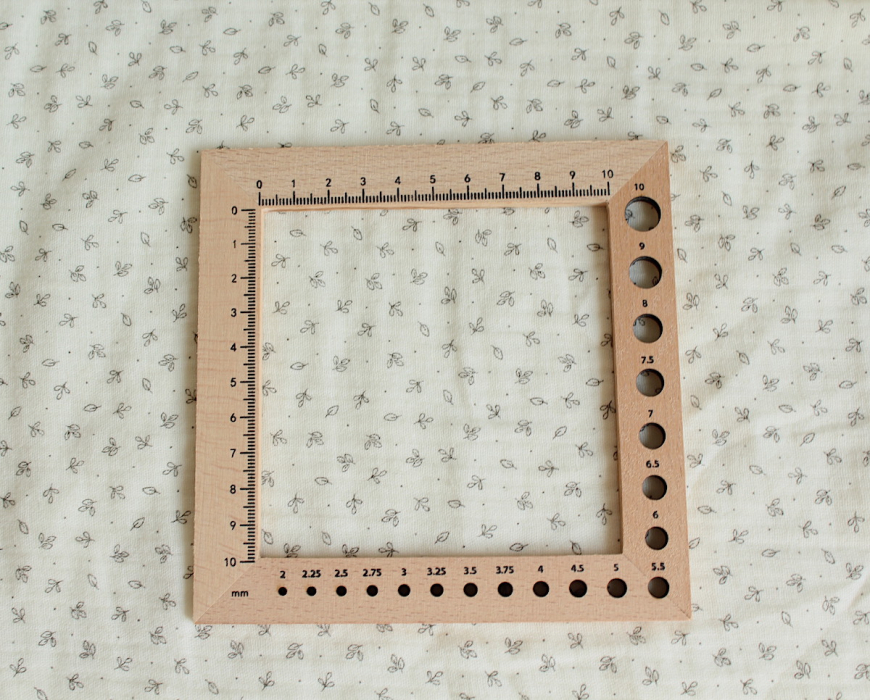 Double gaze de coton BIO écru motifs feuilles