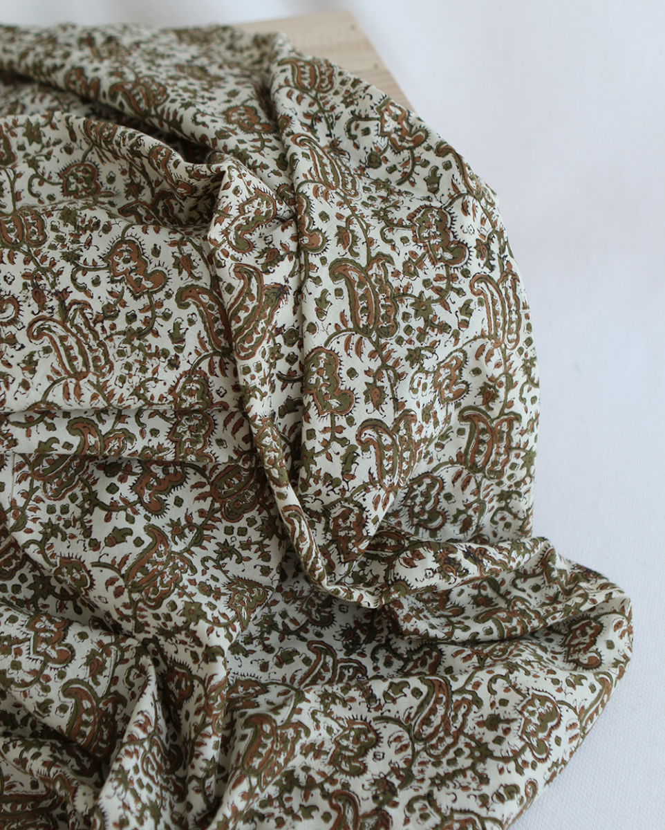 Neela - Tissu indien coton hand block traditionnel