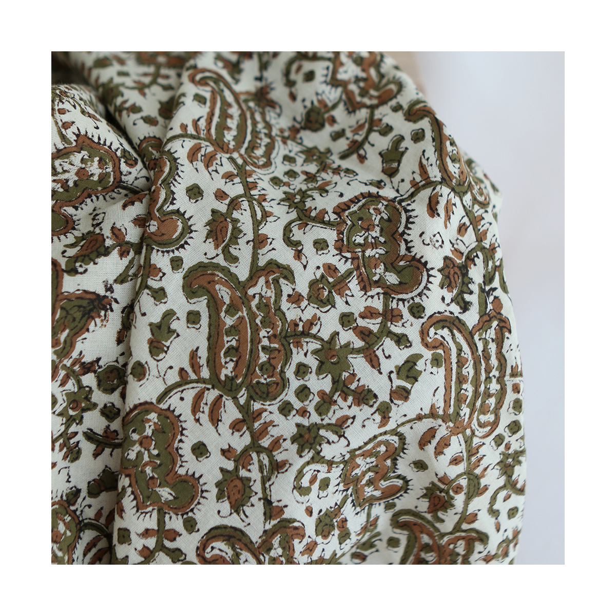 Neela - Tissu indien coton hand block traditionnel