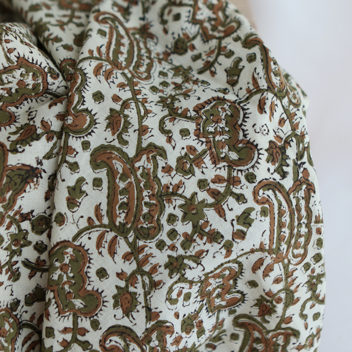 Neela - Tissu indien coton hand block traditionnel