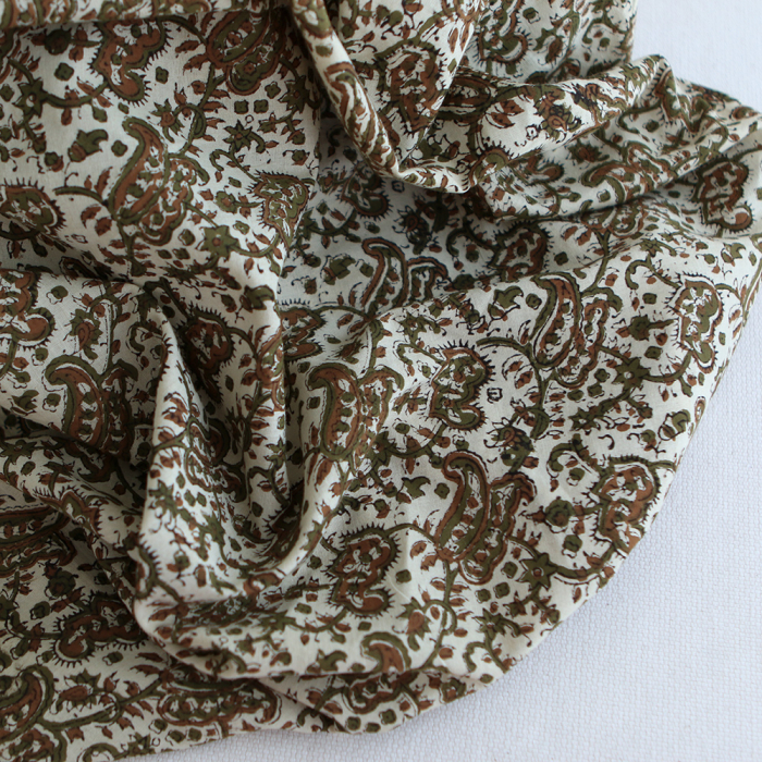 Neela - Tissu indien coton hand block traditionnel