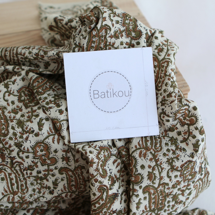 Neela - Tissu indien coton hand block traditionnel