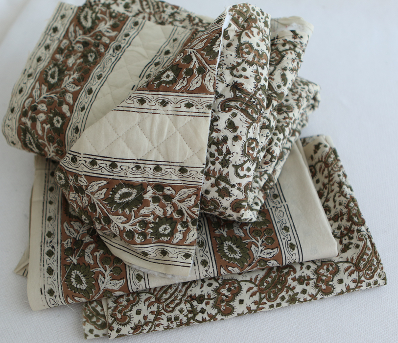 Neela - Tissu indien coton hand block traditionnel