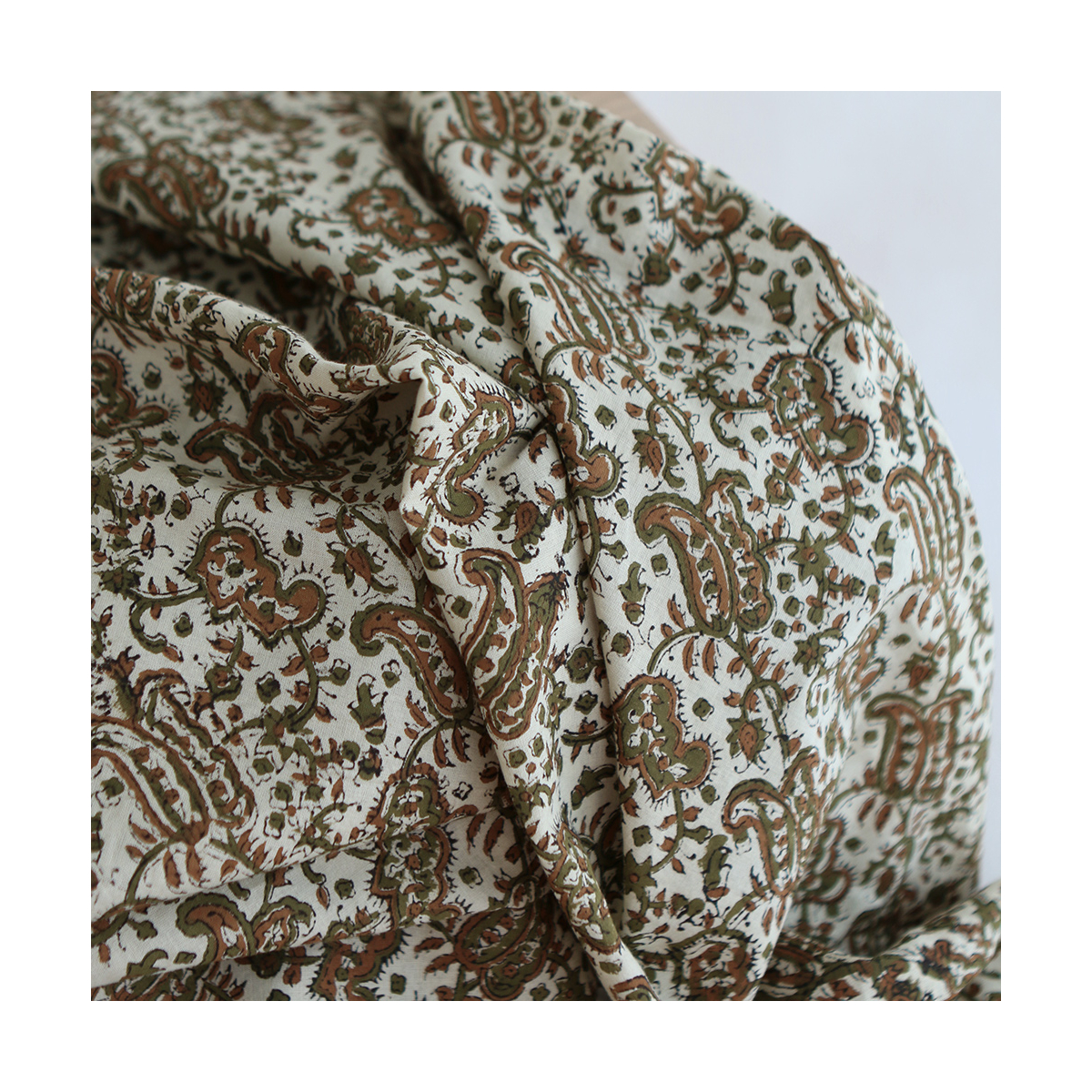 Neela - Tissu indien coton hand block traditionnel