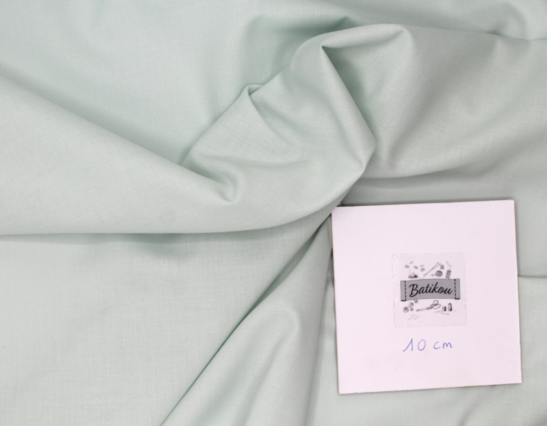 Voile de coton organique uni coloris vert opaline 2