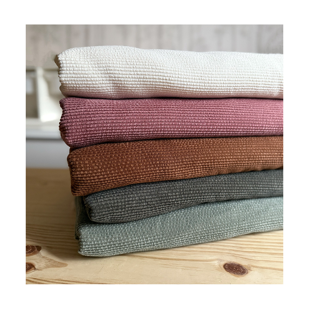 Norton - Velours à côtes doublé moumoute / fourrure sauge