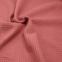 Coton BIO nid d'abeille coloris marsala