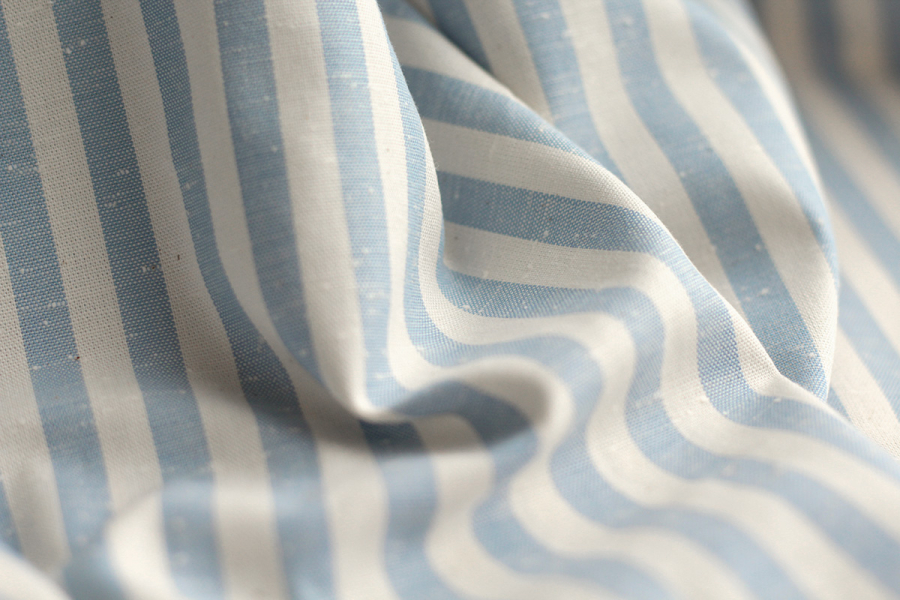 copy of Coton chiné aspect brut rayures moyennes 7mm coloris rouge / écru 2