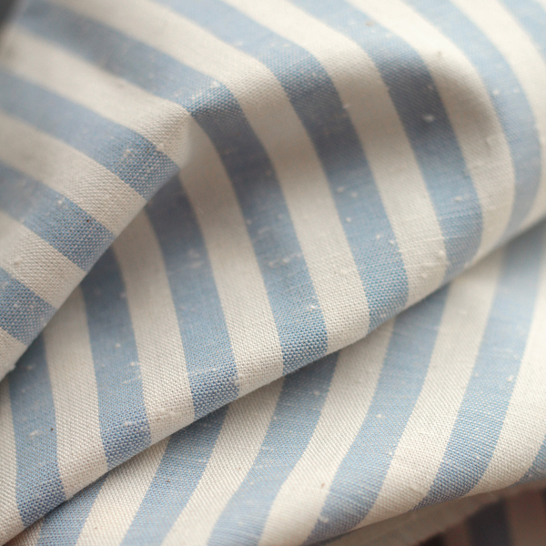 copy of Coton chiné aspect brut rayures moyennes 7mm coloris rouge / écru