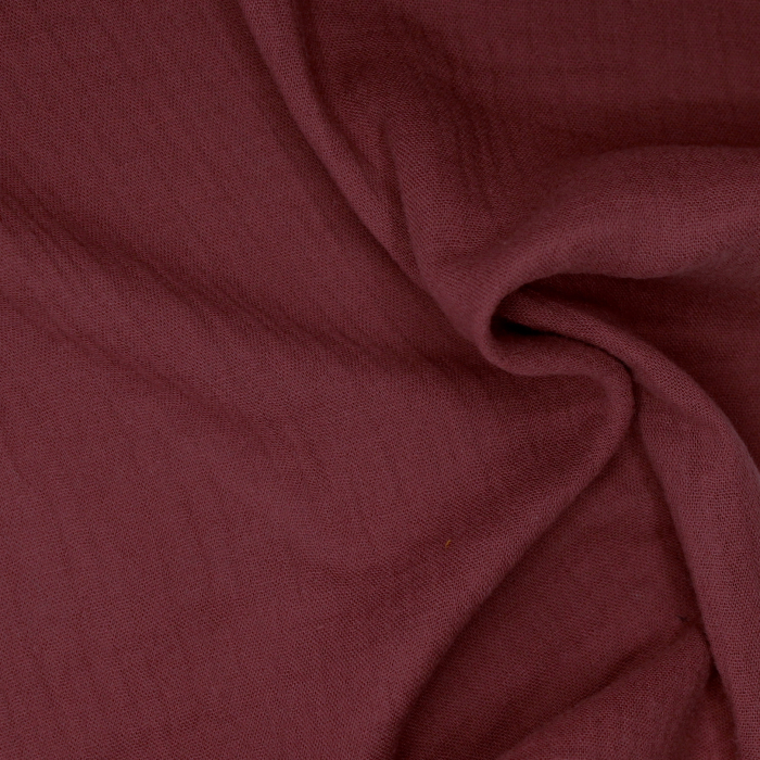 Double gaze de coton BIO unie tomette