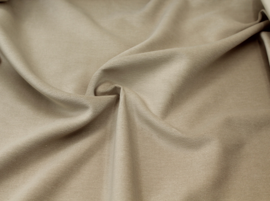 Velours ras coton organique coloris beige