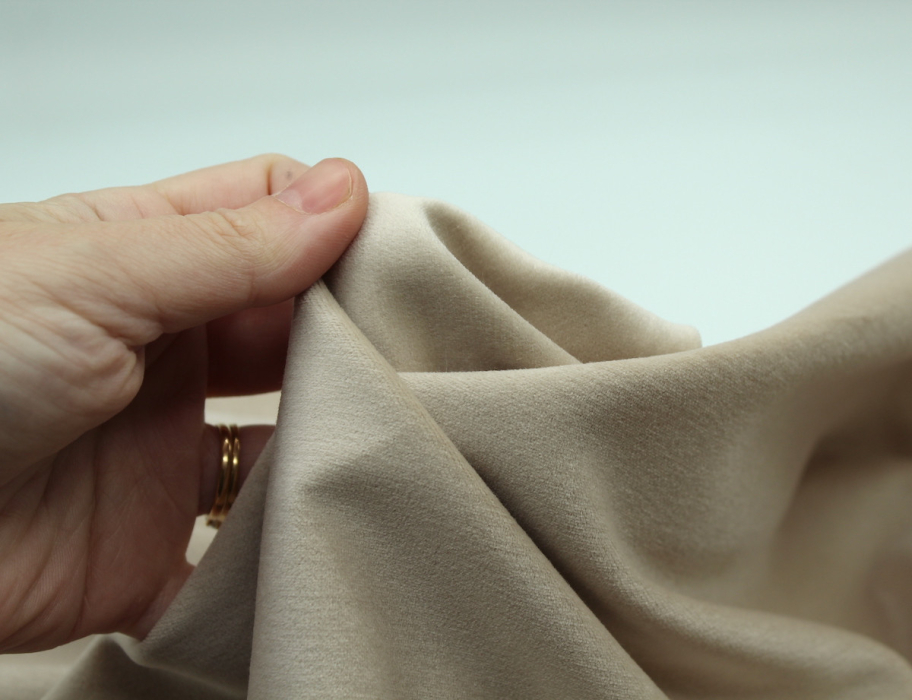 Velours ras coton organique coloris beige