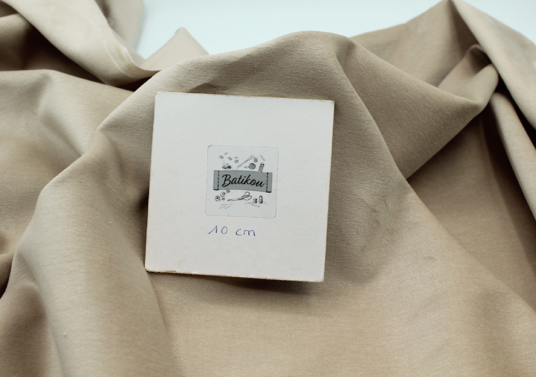 Velours ras coton organique coloris beige