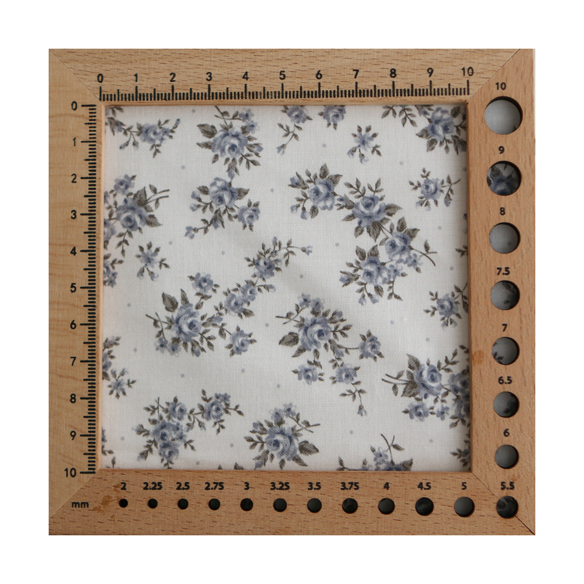 Lilou - Popeline douce coton BIO organique fond blanc imprimé exclusif vert et bleu