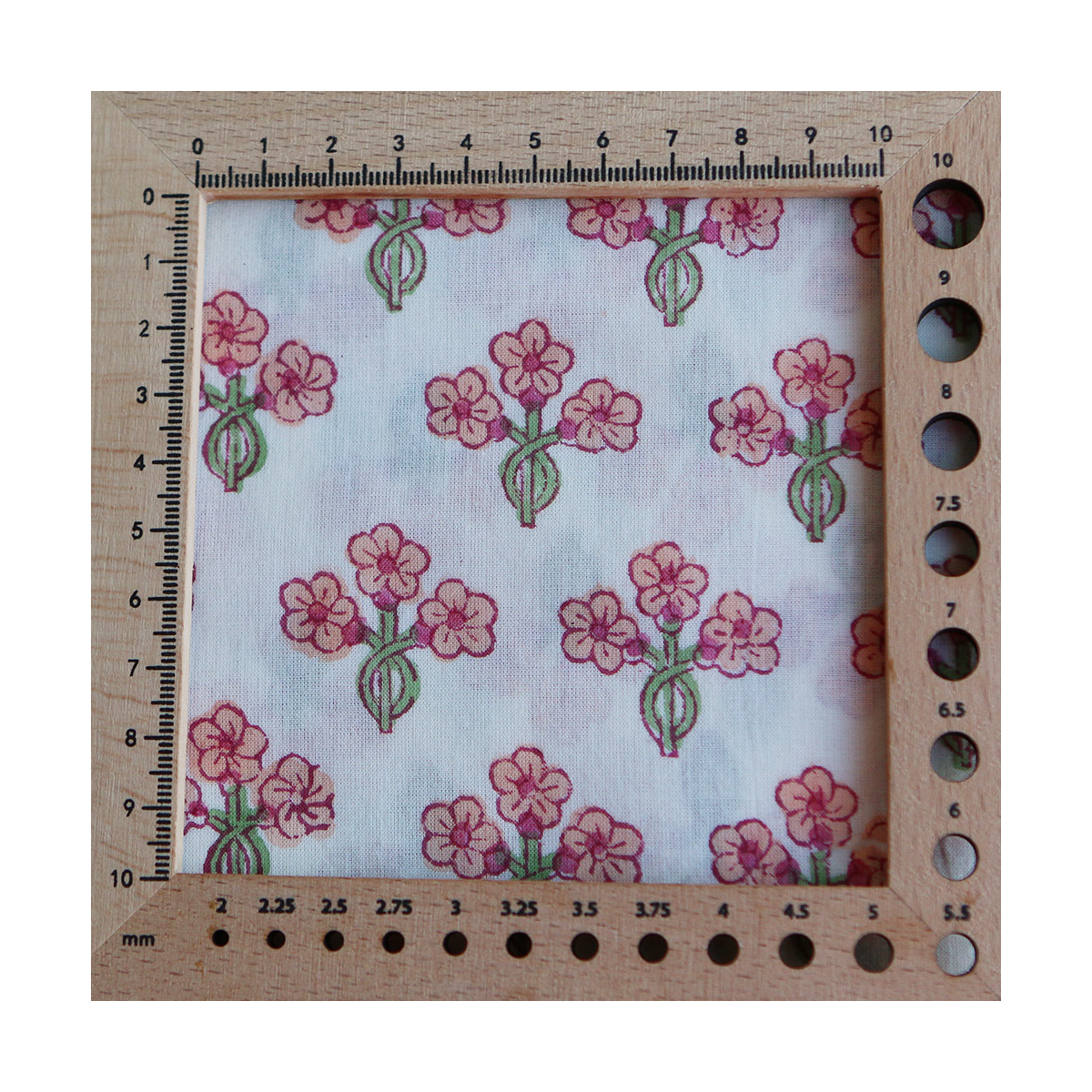 Reva - Tissu indien en coton imprimé main Hand Block Artisanal