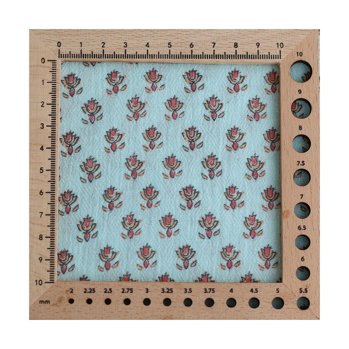 copy of Sheila - Tissu coton crêpe gaufré framboise à motifs