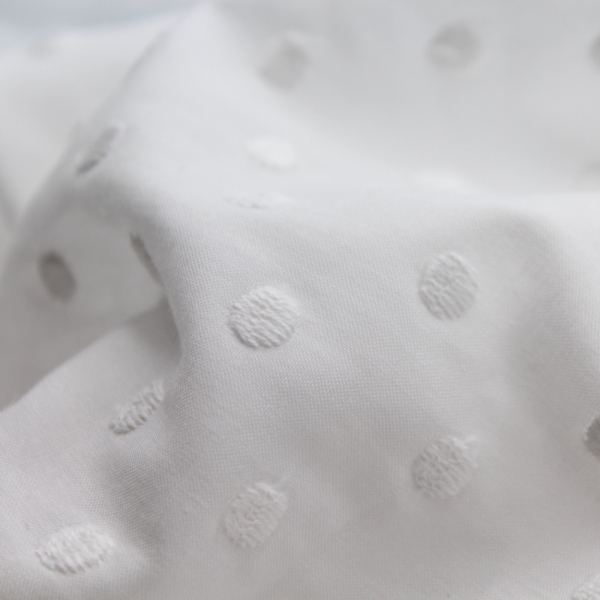 Broderie anglaise coton coloris BLANC