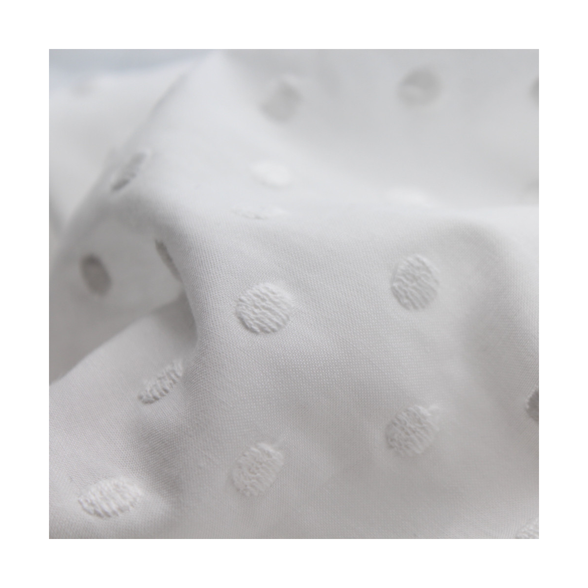 Broderie anglaise coton coloris BLANC