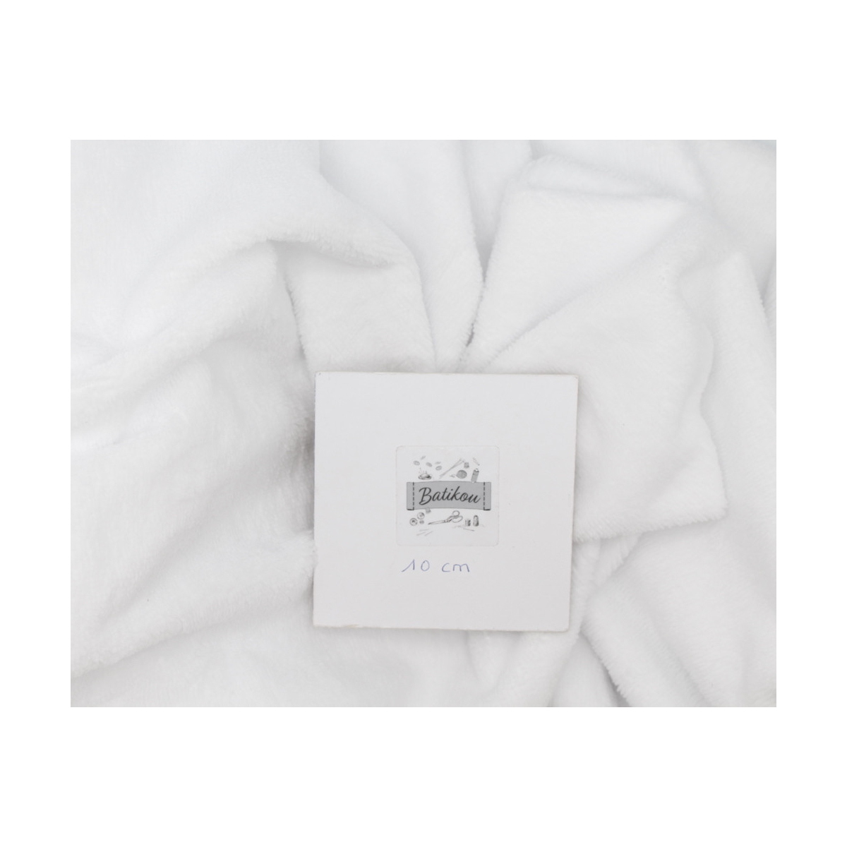 Eponge bambou / coton doudou coloris blanc  - 3