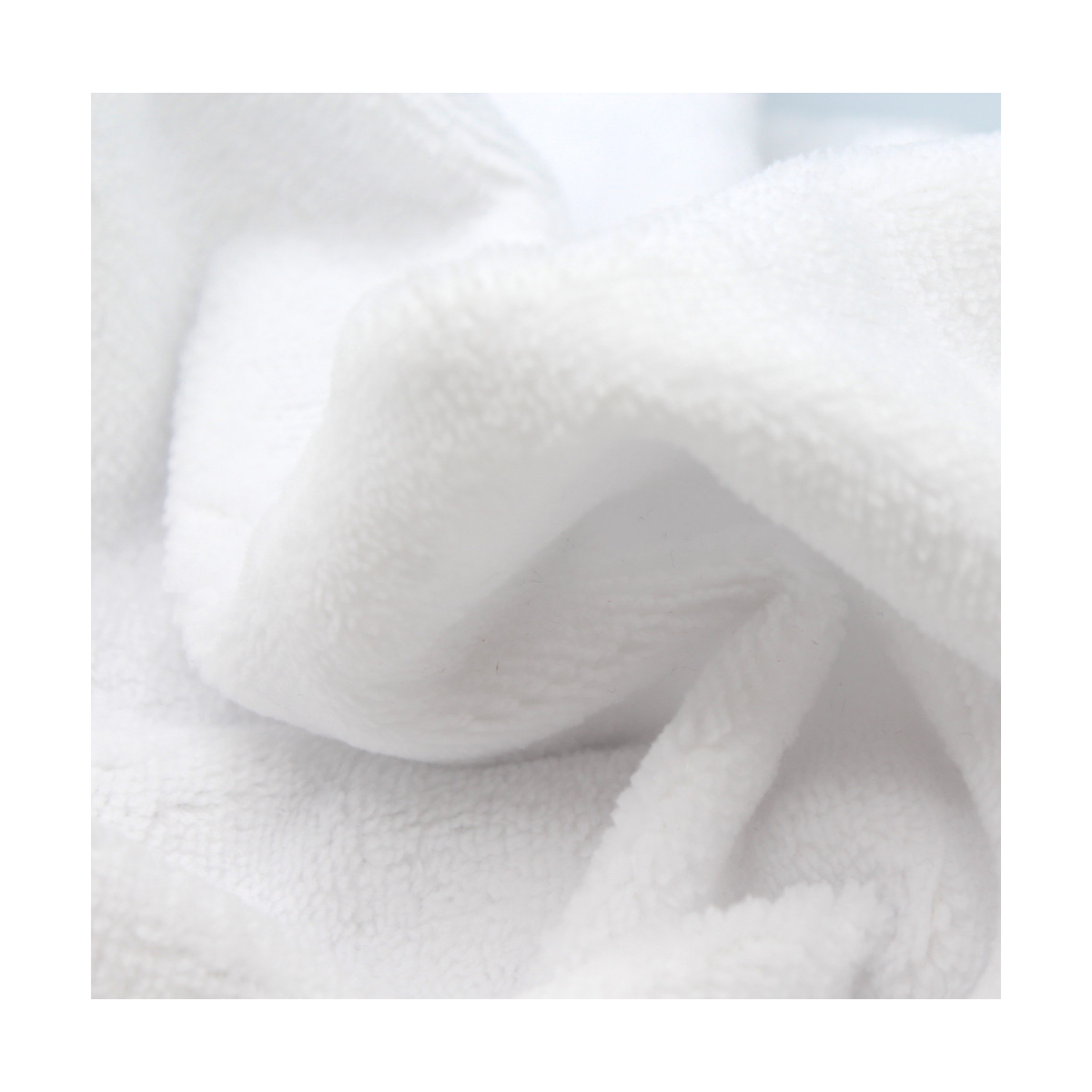 Eponge bambou / coton doudou coloris blanc  - 1