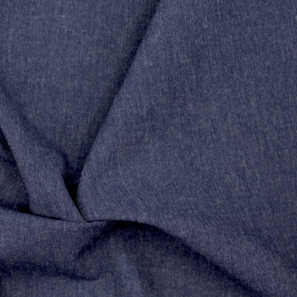 Chambray coton coloris bleu marine Batikou - 1