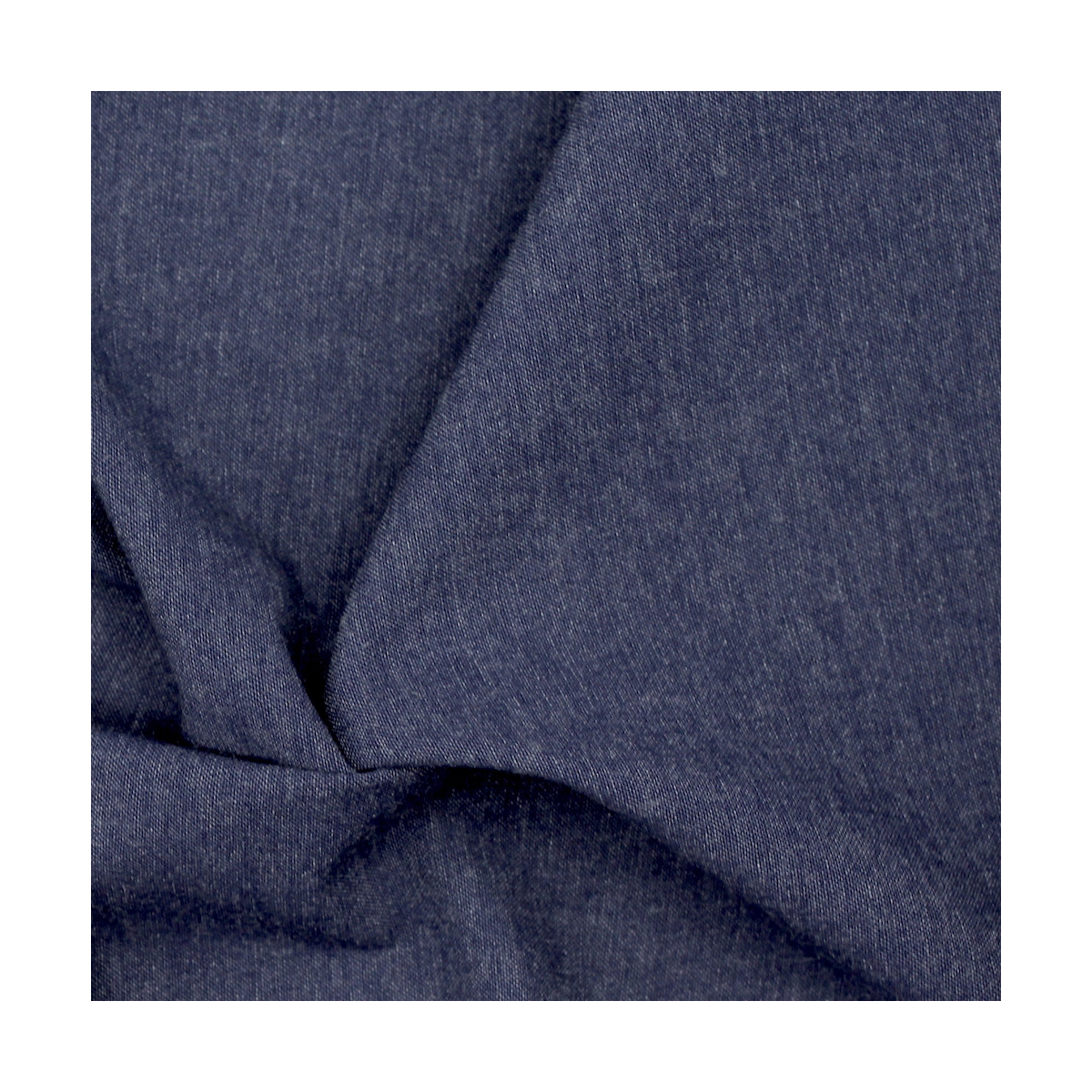 Chambray coton coloris bleu marine Batikou - 1