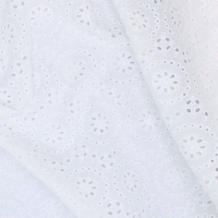 Broderie anglaise coton coloris BLANC Qualité Oeko-tex - 1