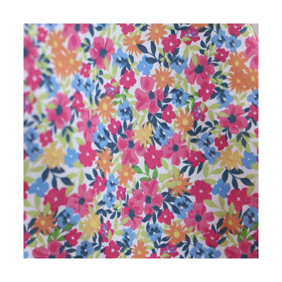 copy of Suzy - Batiste de coton douce à imprimé fleuri bleu