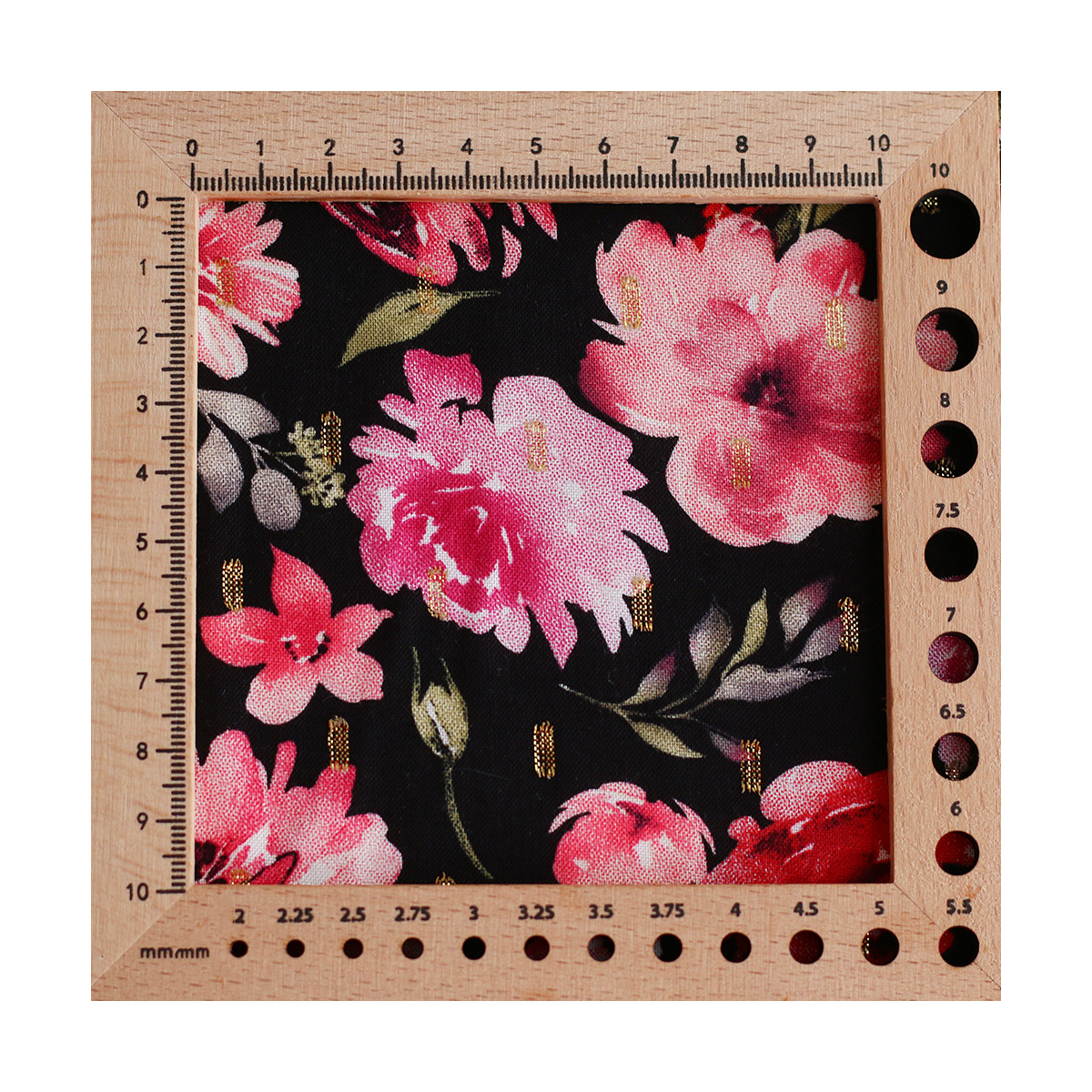 Malia - Viscose plumetis lurex fleuri noir et rose