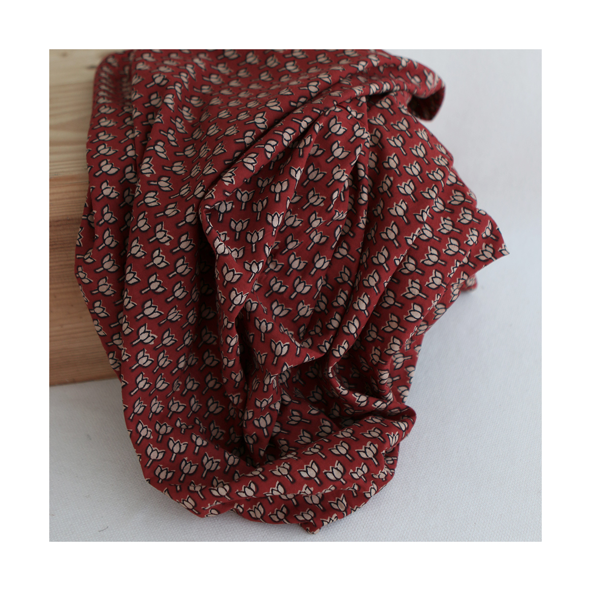 Mira B - Tissu indien coton hand block traditionnel