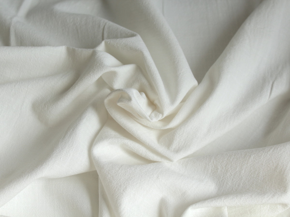 Coton lavé bio coloris blanc cassé