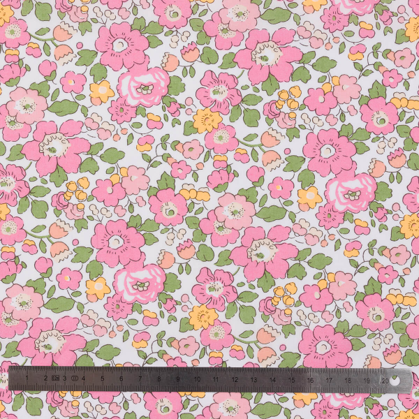 Liberty Fabrics Tana Lawn® Betsy fleur orange fluo 2